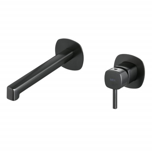 Grifo de lavabo monomando empotrado black gun metal Toscana de Imex [0]