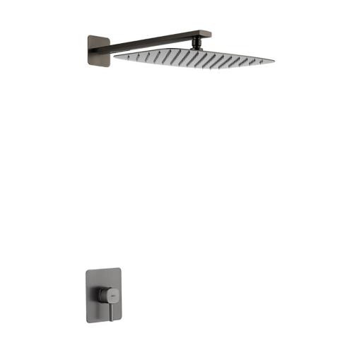 Conjunto de ducha 1 vía rociador Toscana black gun metal de Imex [0]