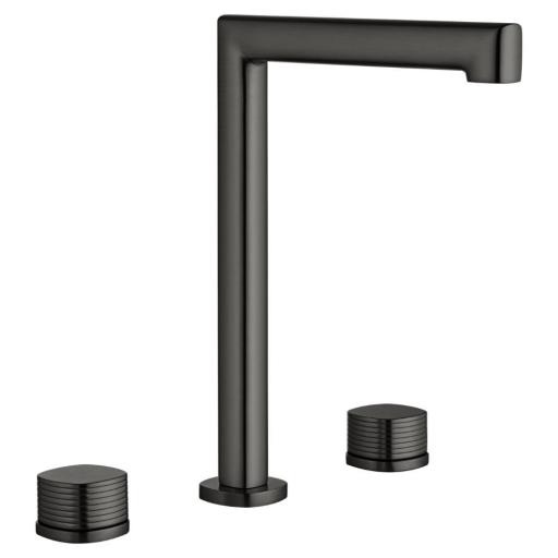 Grifo de lavabo bimando sobre encimera Firenze black gun metal de Imex [0]