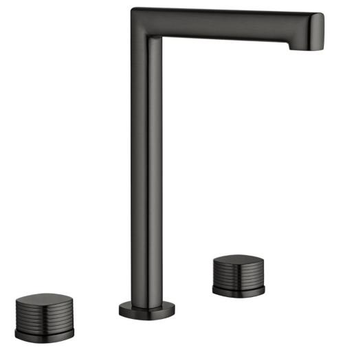 Grifo de lavabo alto bimando sobreencimera Firenze black gun metal de Imex [0]