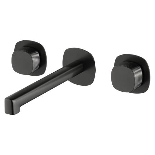 Grifo de lavabo bimando empotrado Firenze black gun metal de Imex