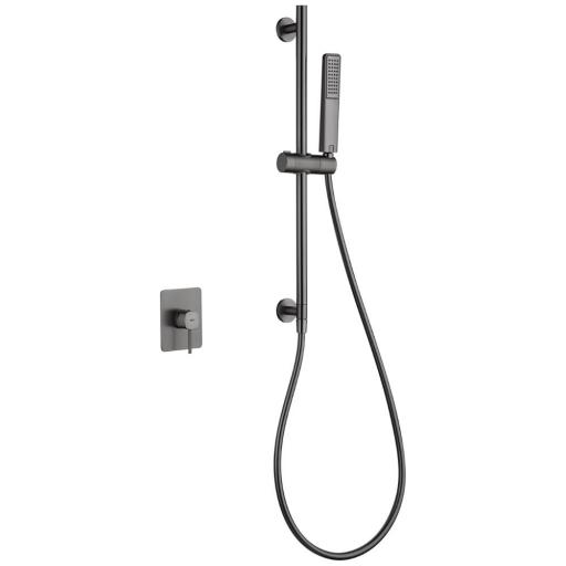 Set de ducha 1 vía barra con mango Firenze black gun metal de Imex [0]
