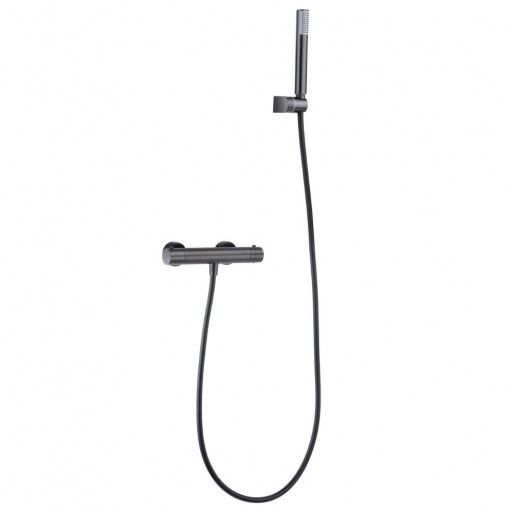 Grifo de baño termostático Monza black gun metal de Imex [0]