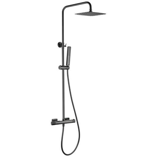 Conjunto barra de ducha termostático Firenze black gun metal de Imex [0]