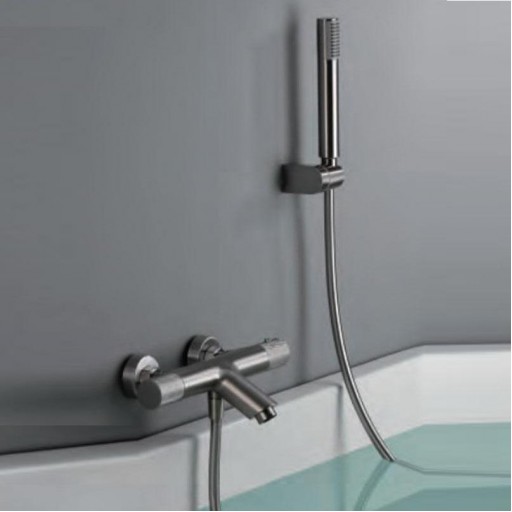 Grifo baño-ducha termostatico Line niquel cepillado de Imex