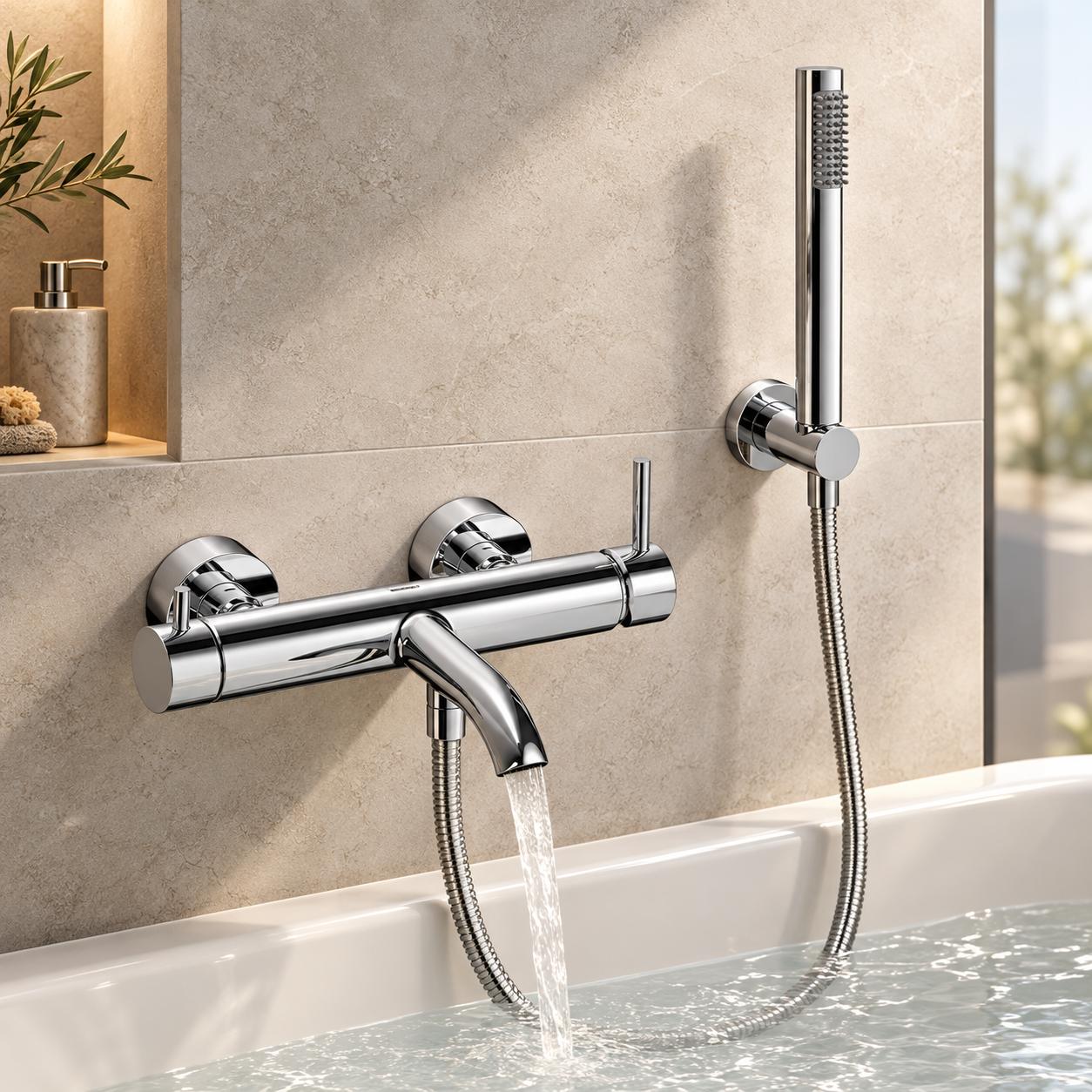 Grifo monomando exterior para ducha con caño Loop de Sanycces