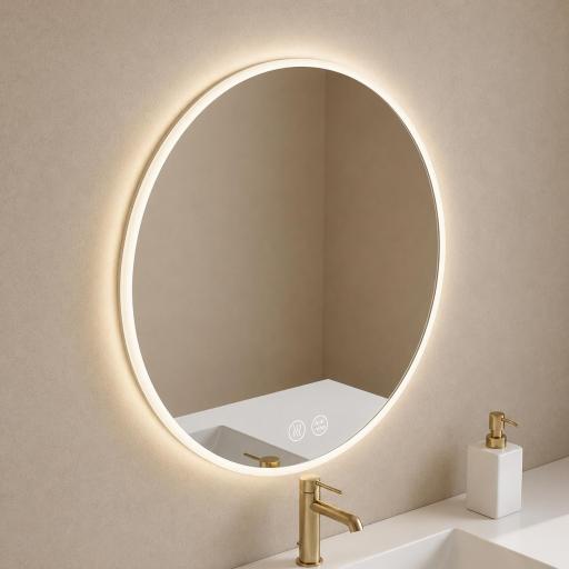 Espejo Circular Arenado LED [0]