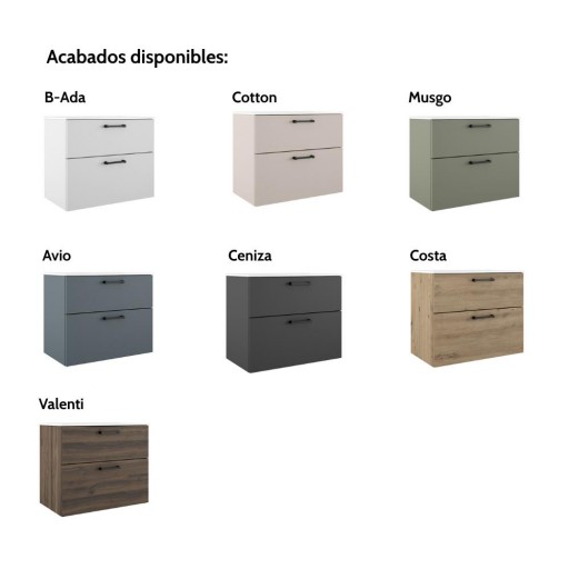 Promo mueble de baño Verso suspendido 2 cajones de Visobath [4]