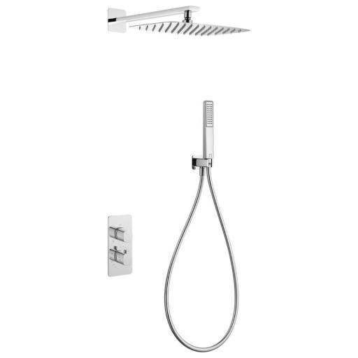 Conjunto de ducha empotrado termostático TOSCANA cromo de imex