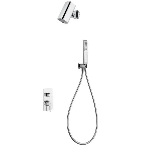 Conjunto de ducha empotrado monomando Toscana cromo de Imex