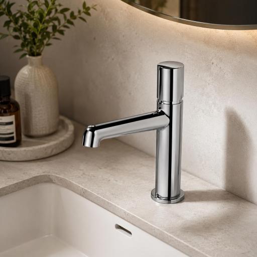 Grifo lavabo monomando sin maneta Tivoli cromo de Lluvibath