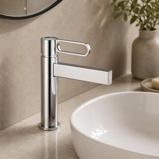 Grifo lavabo monomando Dior de Gme con diferentes acabados