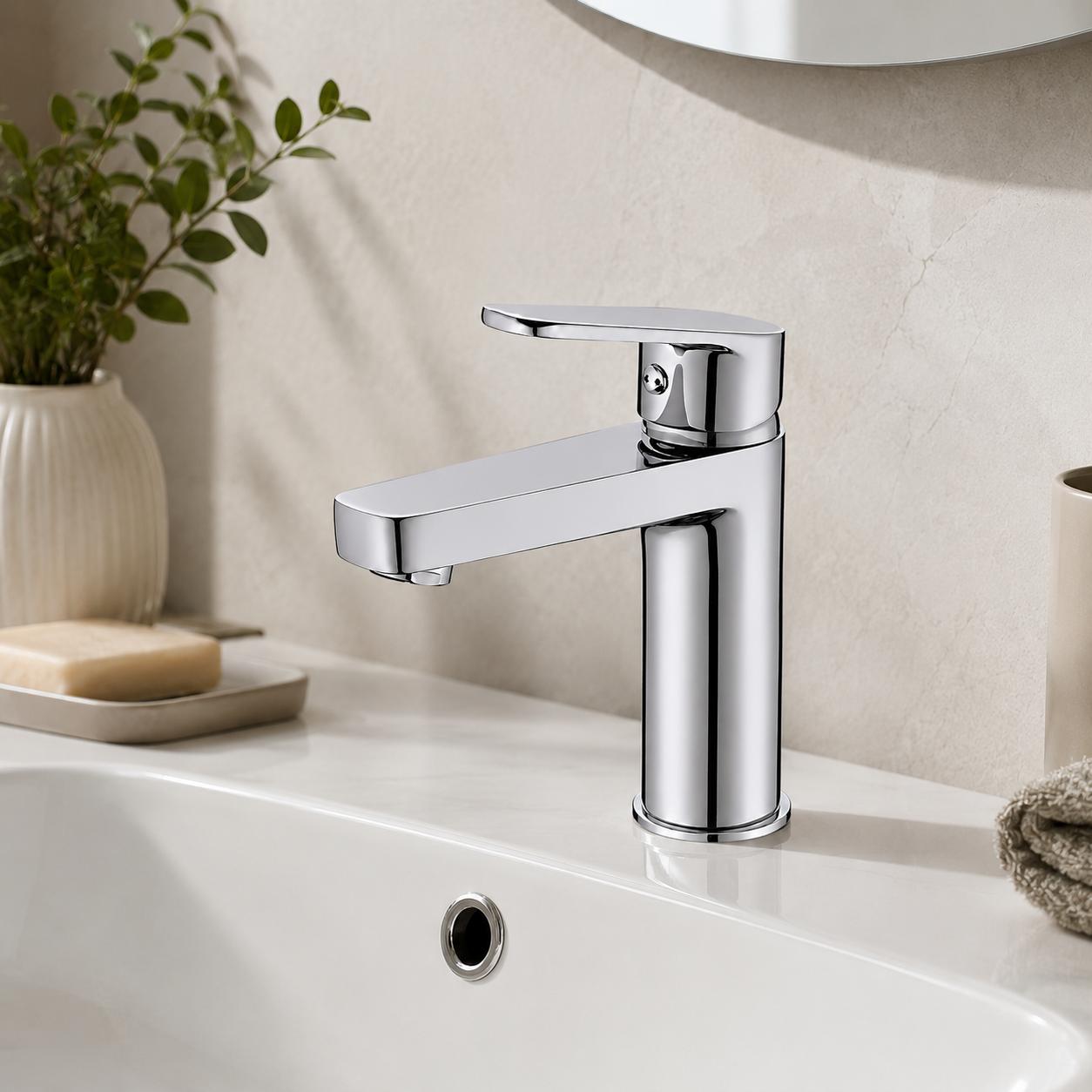 Grifo lavabo monomando Teide cromo de Imex