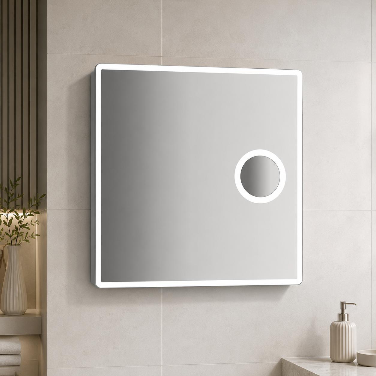 Espejo Kysa cuadrado con luz led frontal de Pyp