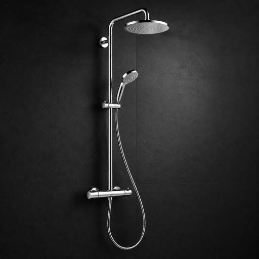 Conjunto de ducha termostatico Croma showerpipe 220 1 jet cromo de Hansgrohe