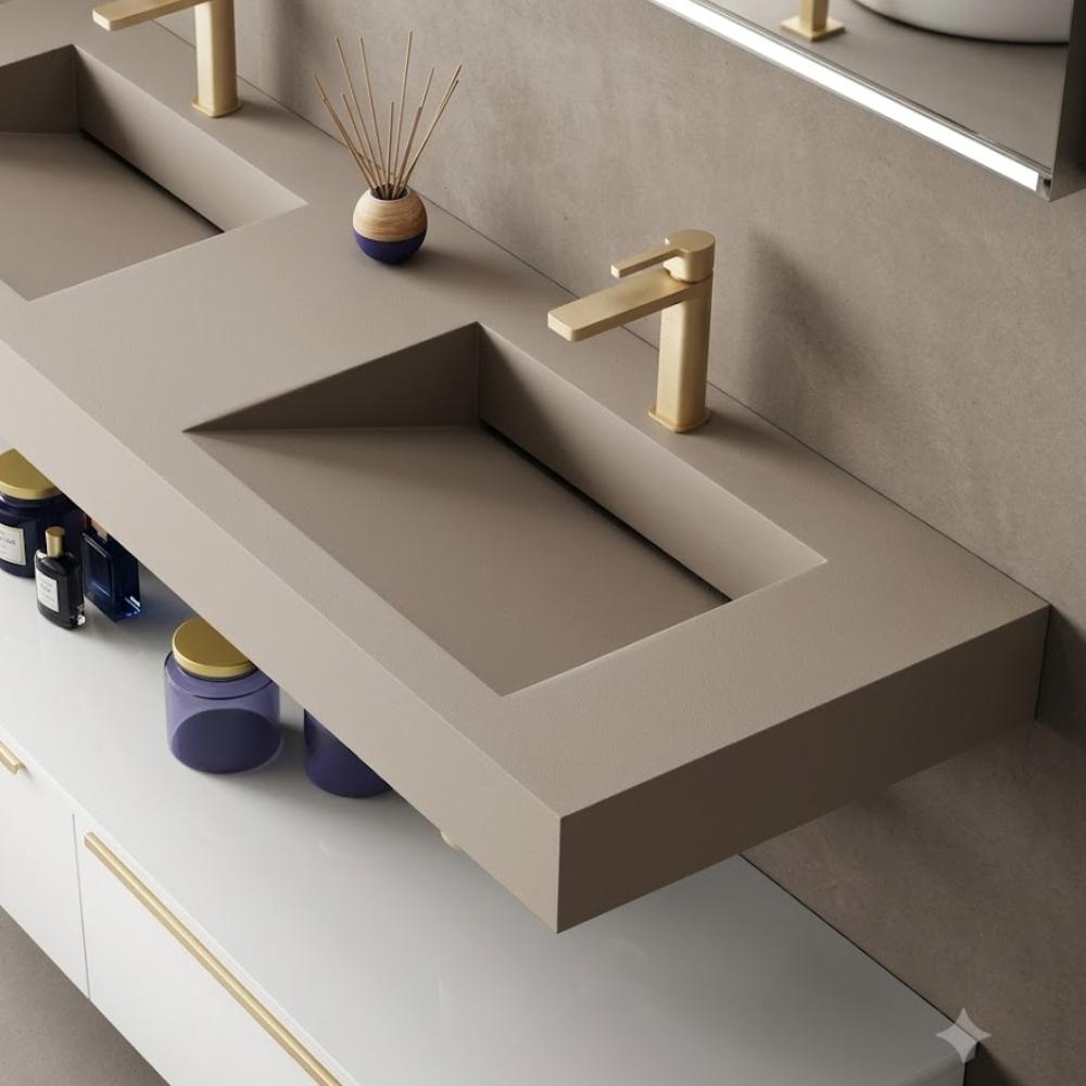 Lavabo encastrado con faldon Iris de Coycama