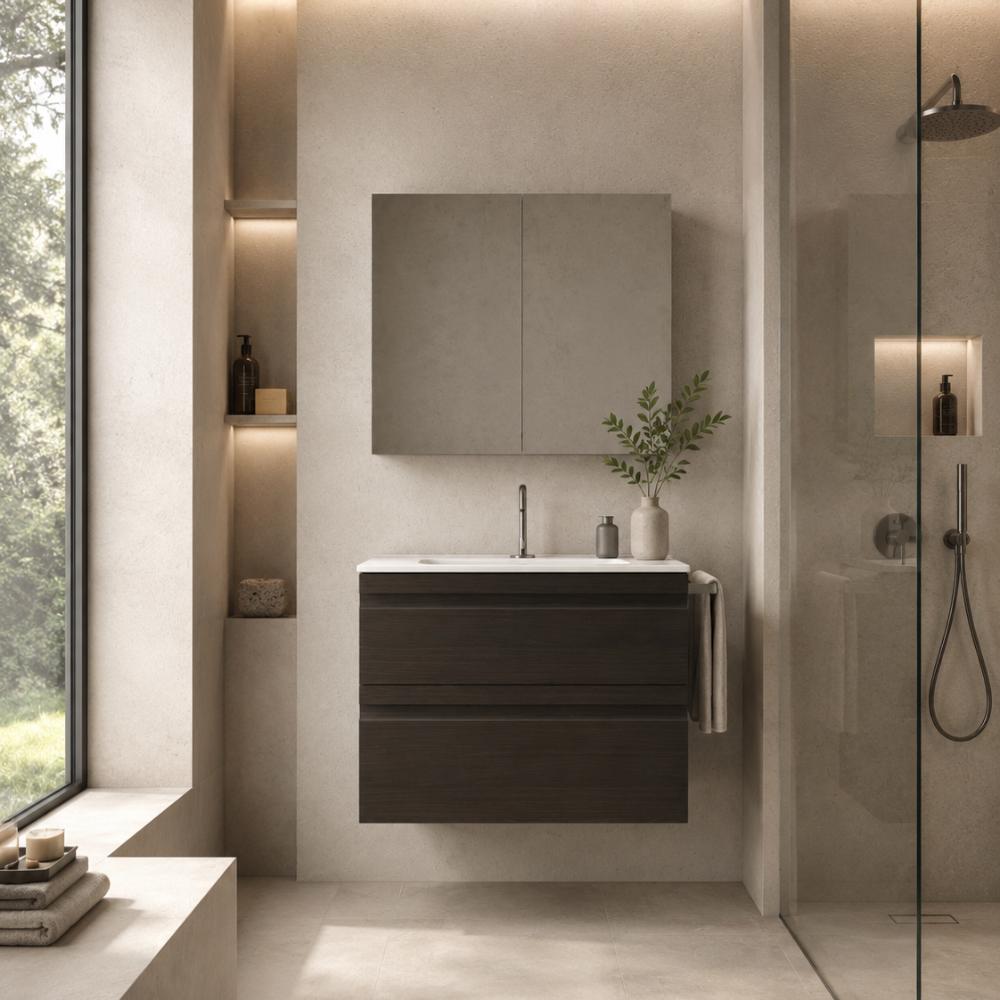 Mueble de baño encastrado Natalia 2 cajones suspendido de Avila Dos