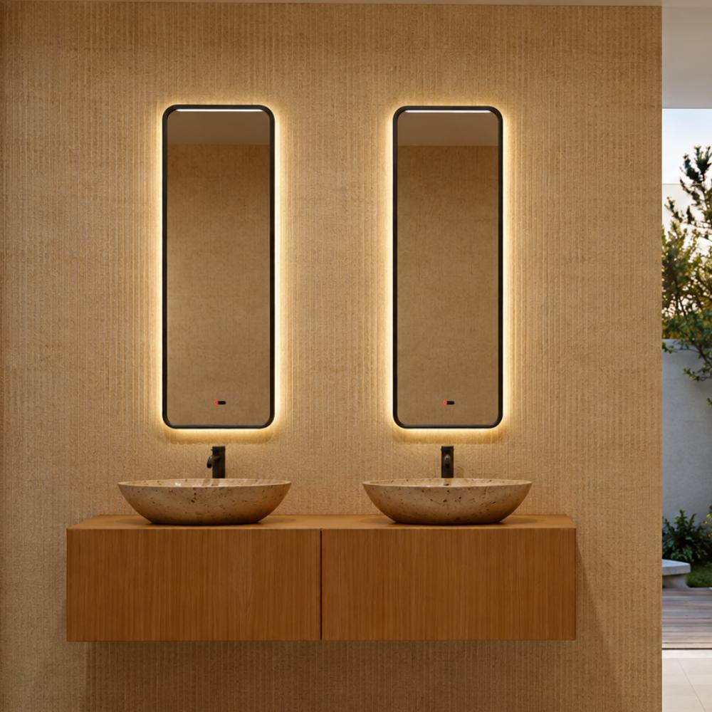 Espejo de baño led retroiluminado rectangular Palermo de Ledimex