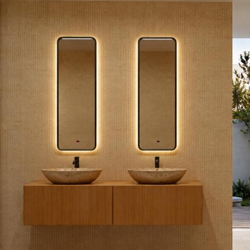 Espejo de baño led retroiluminado rectangular Palermo de Ledimex [0]