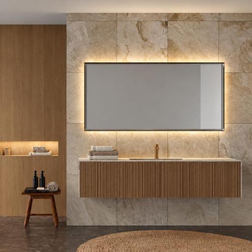 Espejo de baño California retroiluminado rectangular de Ledimex