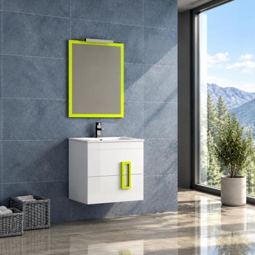 Mueble de baño Omega suspendido 2 cajones de Batoni [1]