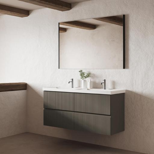 Mueble de baño Vora suspendido 2 cajones con lavabo Cairo promocion de Royo en diferentes acabados [1]