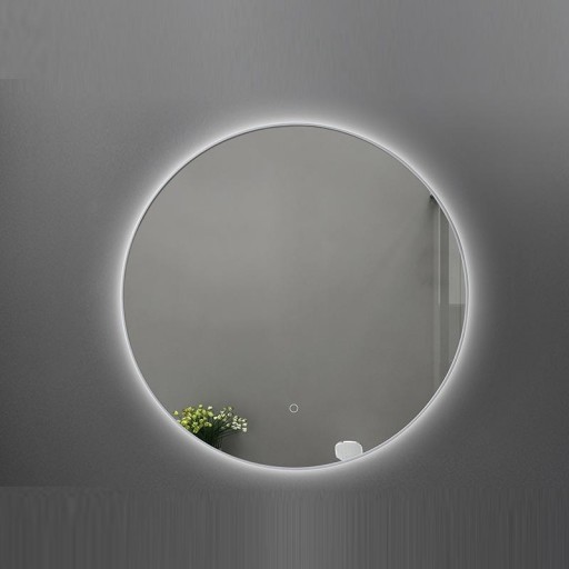 Espejo de baño Enzo retroiluminado redondo blanco de Pyp