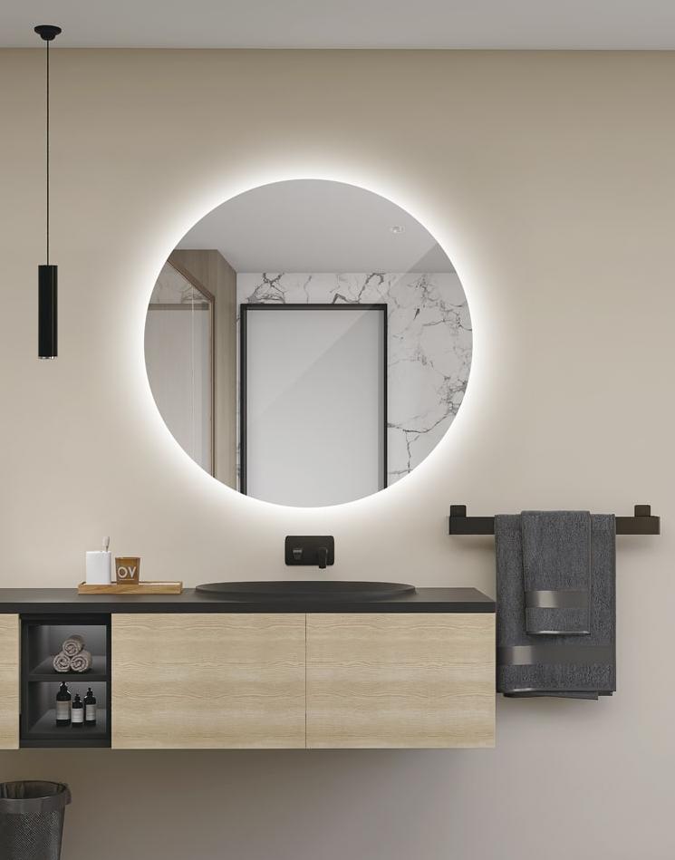 Espejo de baño redondo con LED - antivaho VERONA ROND de Coycama