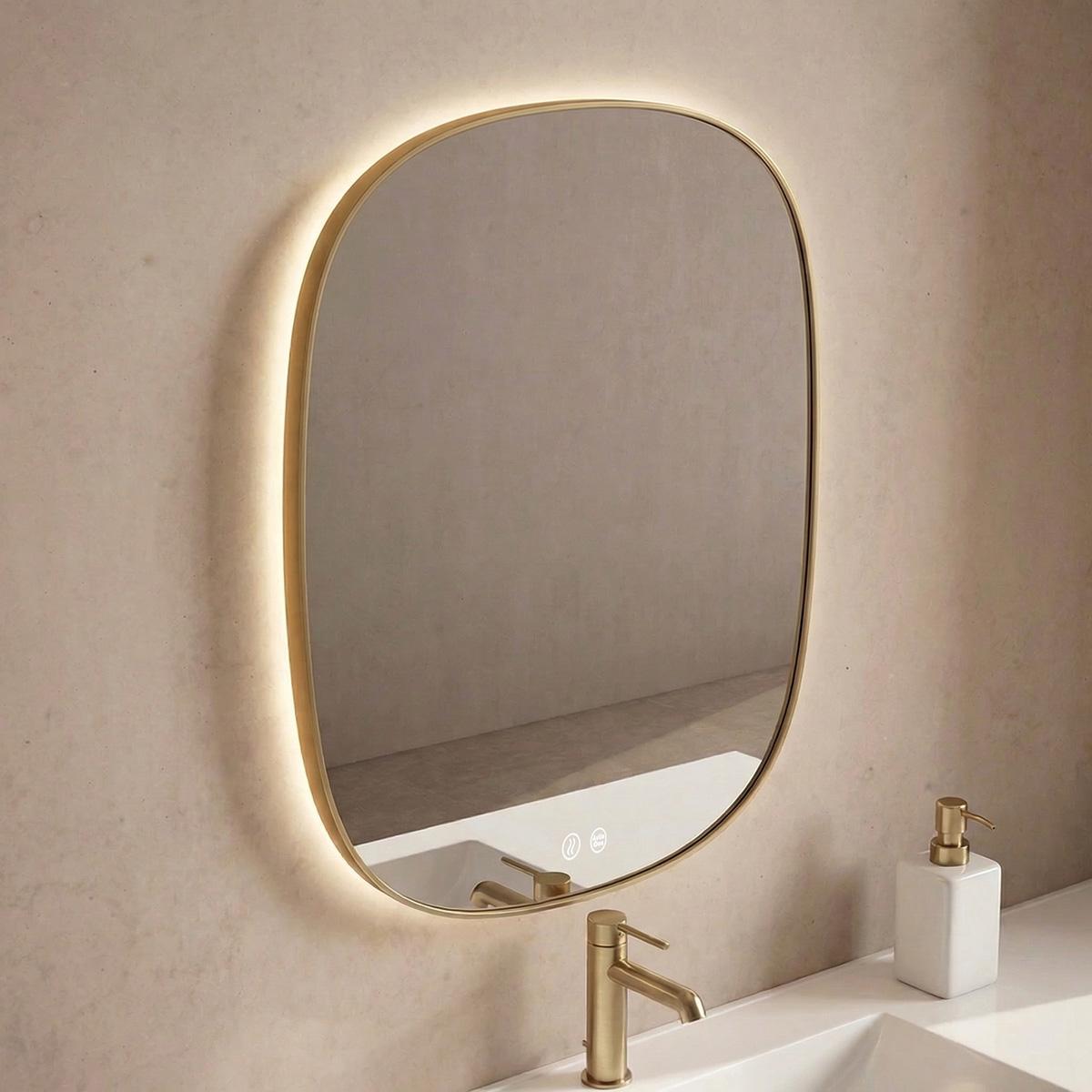 Espejo de baño Flow enmarcado con iluminación led de Avila Dos
