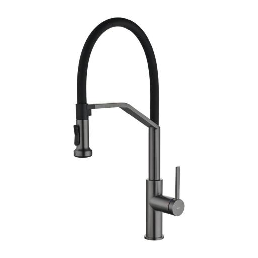 Grifo de cocina monomando Véneto black gun metal de Imex