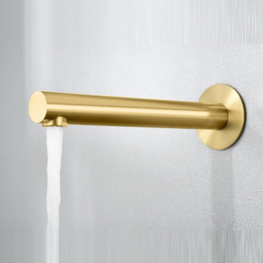 Grifo lavabo empotrado monomando Olimpo oro cepillado de Imex [1]