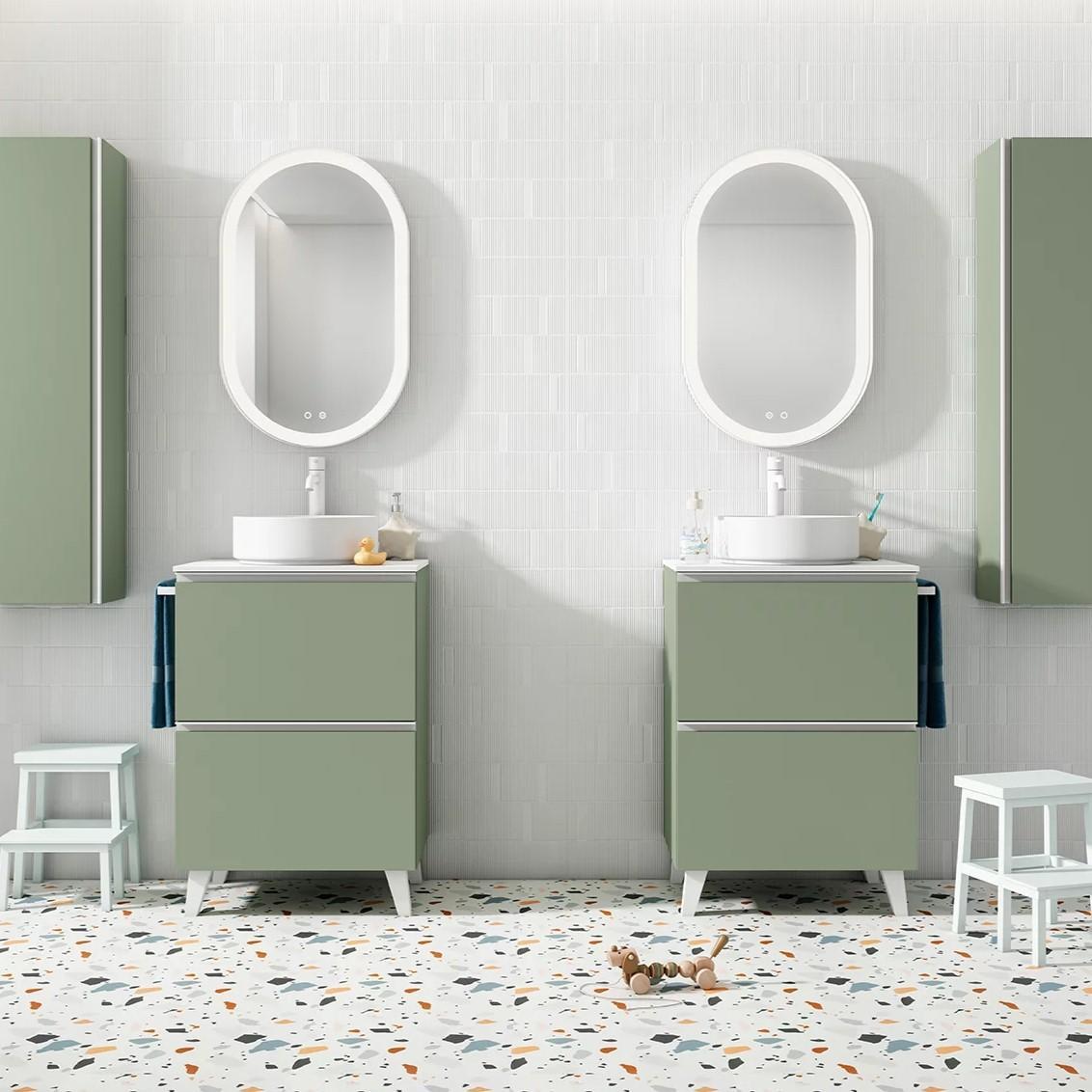 Mueble de baño Granada 2 cajones con patas sobreencimera de Visobath
