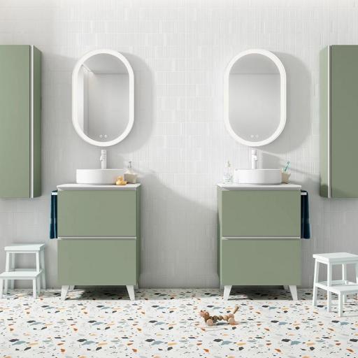 Mueble de baño Granada 2 cajones con patas sobreencimera de Visobath [0]