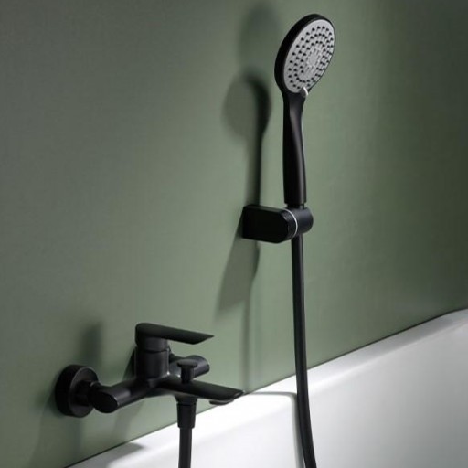 Grifo baño-ducha monomando Ural negro mate de Imex