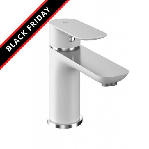 Grifo lavabo monomando Cassio blanco cromo de Gme