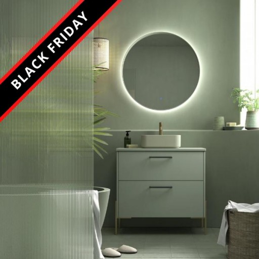 Mueble de baño Carmen suspendido 2 cajones sobre encimera lacados costados vistos de Avila Dos