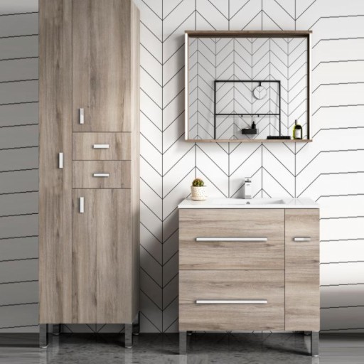 Mueble de baño Element con patas 2 cajones + 1 puerta de Ordoñez