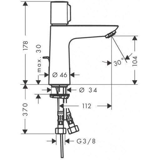 Grifo lavabo monomando Talis Select E cromo de Hansgrohe [1]