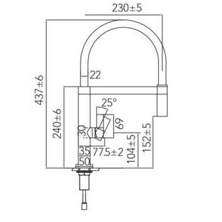 Grifo de cocina monomando flexible Laos cromado de Imex [1]