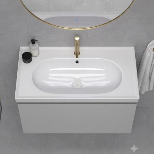 Mueble de baño Elena 1 cajon suspendido con lavabo Three de Avila Dos [4]