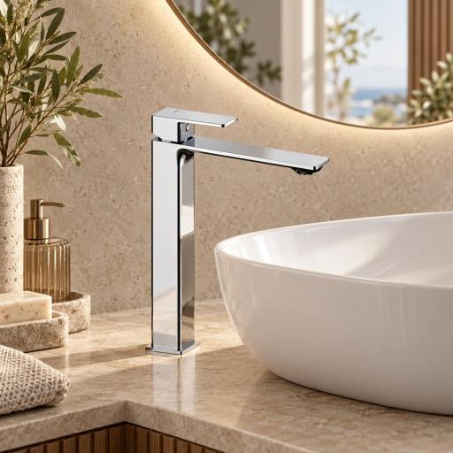 Grifo de lavabo alto monomando Cubo de Sanycces [0]