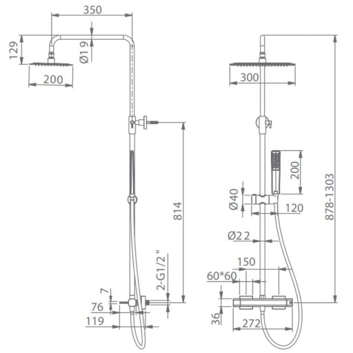 Grifo de ducha monomando TOSCANA niquel cepillado de IMEX [1]