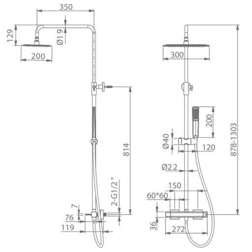Grifo de ducha monomando TOSCANA oro rosa cepillado de IMEX [1]