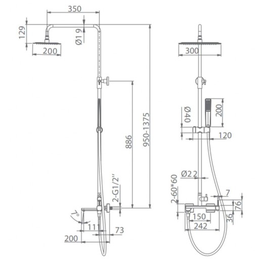 Grifo de ducha monomando TOSCANA cromo de IMEX [2]