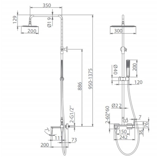 Grifo de ducha monomando TOSCANA niquel cepillado de IMEX [1]