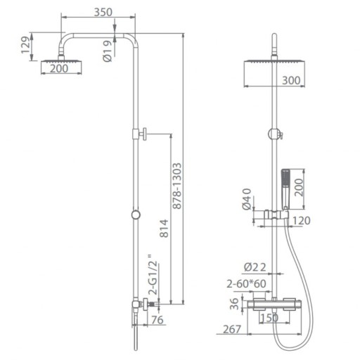 Grifo de ducha termostático TOSCANA cromo de IMEX [2]