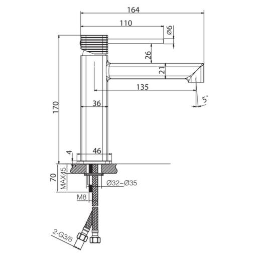 Grifo de lavabo monomando Firenze cromo de Imex [1]