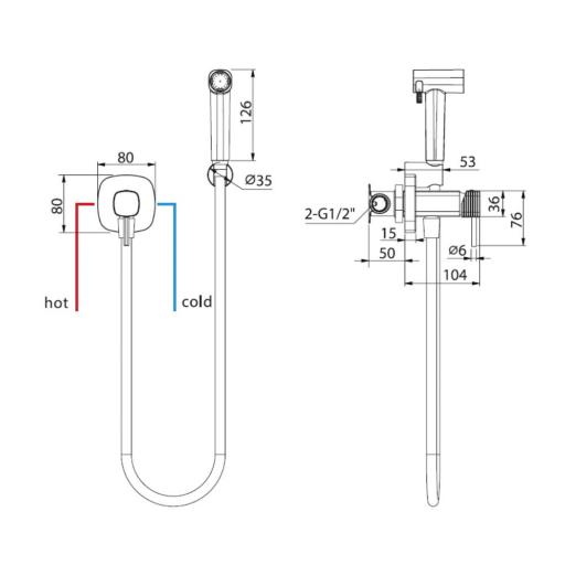 Griferia monomando de bidé empotrado Firenze de Imex [6]