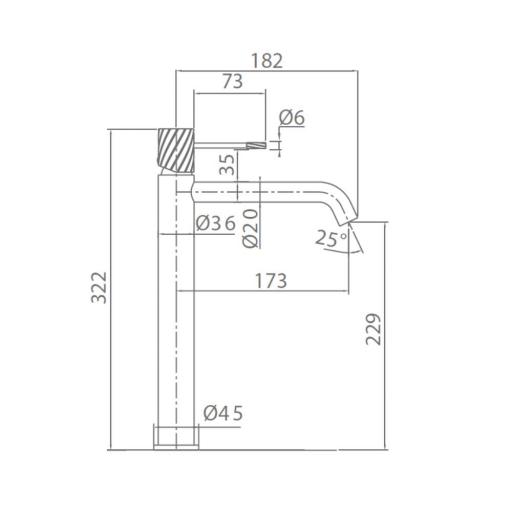 Grifo de lavabo alto monomando Bless de Imex [6]