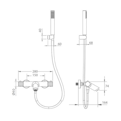 Kit de baño ducha termostático Bless de Imex [6]
